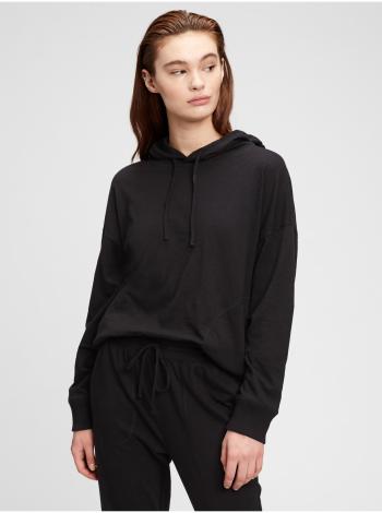 Černé dámské pyžamo vý top slub jersey hoodie GAP