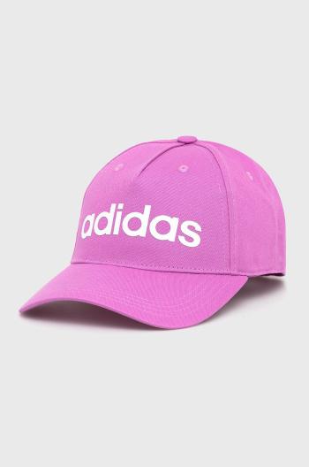 Čepice adidas fialová barva, s potiskem
