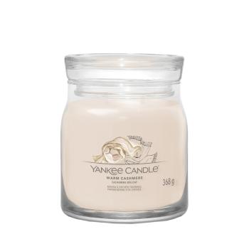 Yankee Candle vonná svíčka Signature ve skle střední Warm Cashmere, 368g