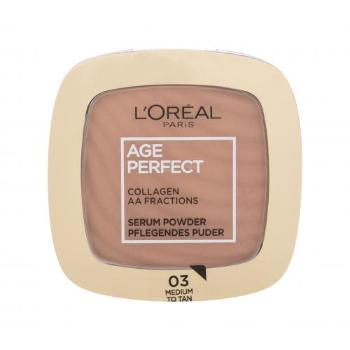 L'Oréal Paris Age Perfect Serum Powder 9 g pudr pro ženy 03 Medium To Tan