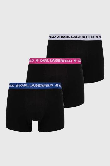 Boxerky Karl Lagerfeld 3-pack pánské, černá barva