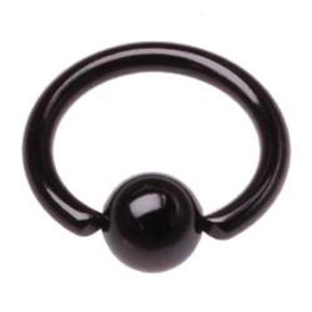 Šperky4U Piercing - kruh černý - K01003-60128