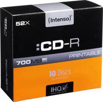 CD-R 80 700 MB Intenso 1801622 10 ks Slimcase s potiskem