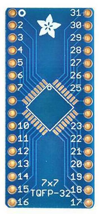 Rozšiřující deska (neosazená) Adafruit SMT Breakout PCB for 32-QFN or 32-TQFP, 3 ks