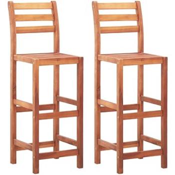 Barové židle 2 ks masivní akáciové dřevo (46314)