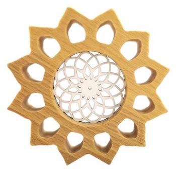 AMADEA Mandala s vkladem na zavěšení, masivní dřevo, průměr 12 cm (37751-00)