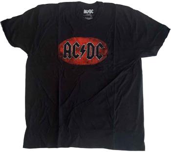 AC/DC Tričko Oval Logo Vintage Black M