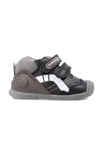 Dětské kožené sneakers boty Biomecanics černá barva
