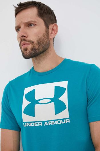 Tričko Under Armour zelená barva, s potiskem, 1329581