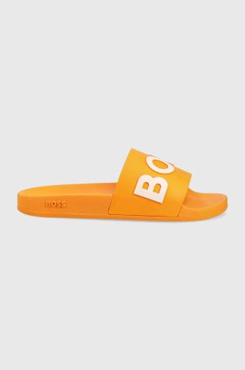 Pantofle BOSS Bay pánské, oranžová barva