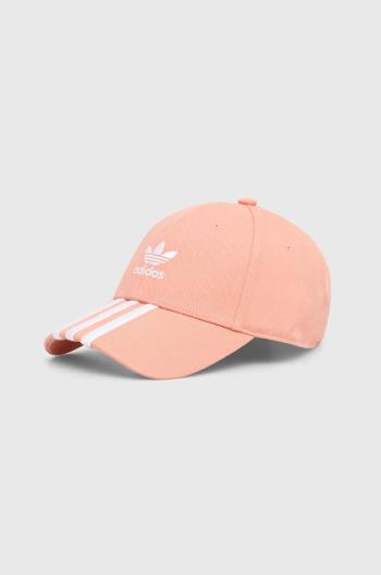 Bavlněná baseballová čepice adidas Originals oranžová barva, s aplikací, IS4626