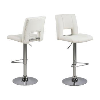 Sada 2 ks − Barová židle Sylvia − bílá