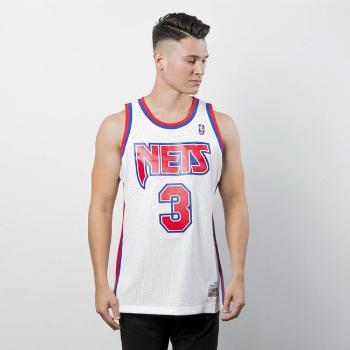 Mitchell & Ness New Jersey Nets #3 Drazen Petrovic white Swingman Jersey  - 2XL