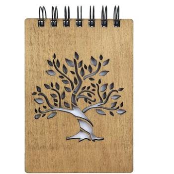 AMADEA Dřevěný zápisník A6 - strom (38270-00)