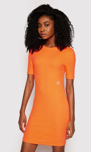Calvin Klein dámské oranžové šaty - XS (SAA)