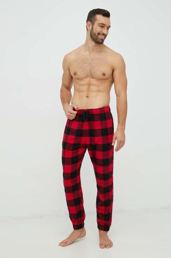 Pyžamové kalhoty Hollister Co. pánské, červená barva