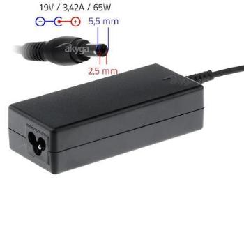 Akyga notebook power adapter AK-ND-01 19V/3.42A 65W 5.5x2.5 mm ASUS/TOSHIBA/LENO, AK-ND-01