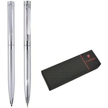 PIERRE CARDIN RENEE sada kuličkové pero + mikrotužka, stříbrná (B0400900IP3)