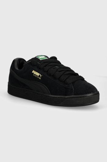 Kožené sneakers boty Puma Suede XL černá barva, 395205