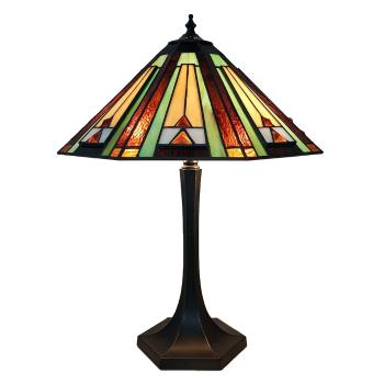 Stolní lampa Tiffany s barevným stínidlem Pomme - Ø 41*54 cm E27/max 2*60W 5LL-6170