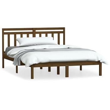Rám postele medově hnědý masivní borovice 140 × 190 cm, 3100572 (3100572)