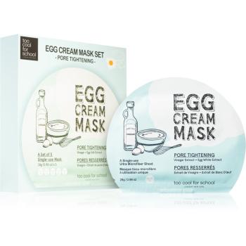 Too Cool For School Egg Cream Mask plátýnková maska proti lesknutí pleti a rozšířeným pórům 5x28 g