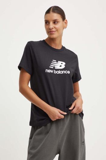 Bavlněné tričko New Balance Sport Essentials černá barva, WT41502BK