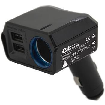 Compass Adaptér pevný 12V + 2x USB 2400mA SELECT (8591686074314)