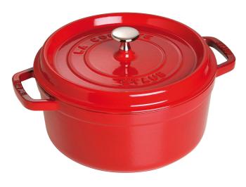 Kulatý hrnec, višňová O 24 cm Staub