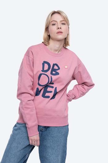 Bavlněná mikina Wood Wood Jess Sweatshirt 10112402-2424 Rose dámská, růžová barva, s potiskem