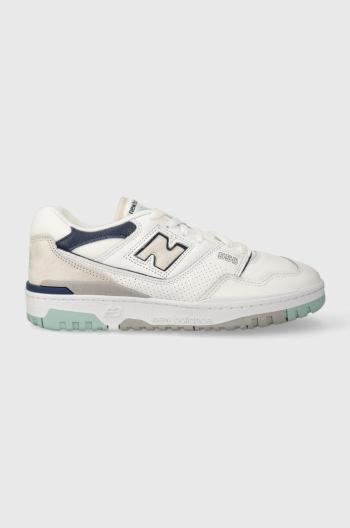 Kožené sneakers boty New Balance BB550WCA bílá barva