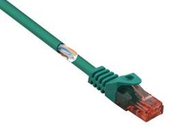 Síťový kabel RJ45 Basetech BT-1719374, CAT 6, U/UTP, 2.00 m, zelená