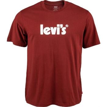 Levi's SS RELAXED FIT TEE Pánské tričko, vínová, velikost L