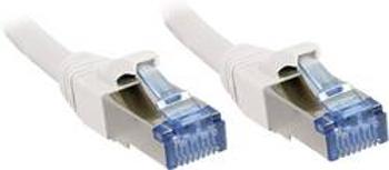 Síťový kabel RJ45 LINDY 47191, CAT 6A, S/FTP, 0.50 m, bílá