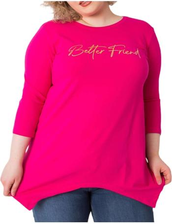 Růžové dámské tričko s nápisem vel. ONE SIZE