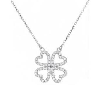 NUBIS® Stříbrný náhrdelník čtyřlístek - NB-2144