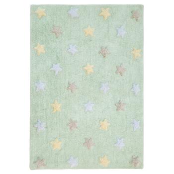Lorena Canals koberce  120x160 cm Bio koberec kusový, ručně tkaný Tricolor Stars Soft Mint - 120x160 cm Vícebarevná