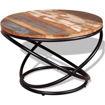 Konferenční stolek masivní regenerované dřevo 60x60x40 cm (244015)