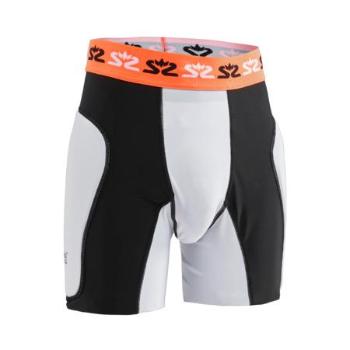 SALMING E-Series Protective Shorts White/Orange, XXL