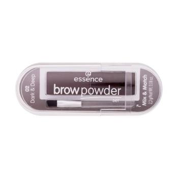 Essence Brow Powder Set 2,3 g pudr na obočí pro ženy 02 Dark & Deep