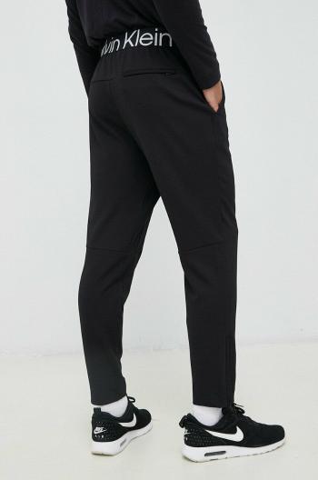 Tréninkové kalhoty Calvin Klein Performance Effect černá barva, hladké