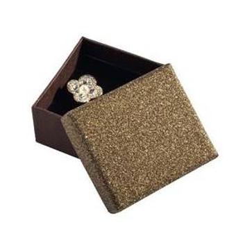 Šperky4U Dárková krabička na náušnice, stříbřitě hnědá - KR0053-BR