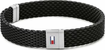 Tommy Hilfiger Černý silikonový náramek pro muže 2790240 19,5 cm