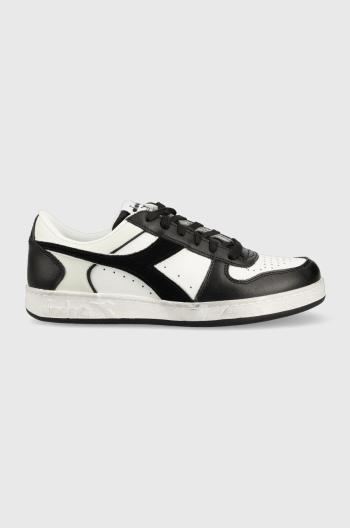 Kožené sneakers boty Diadora Magic Basket černá barva