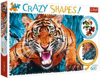 TREFL Crazy Shapes puzzle Útok tygra 600 dílků