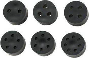 Těsnicí vložka s více průchody TRU COMPONENTS TC-MH18-2B203, 1593368, PG16, guma, černá, 1 ks