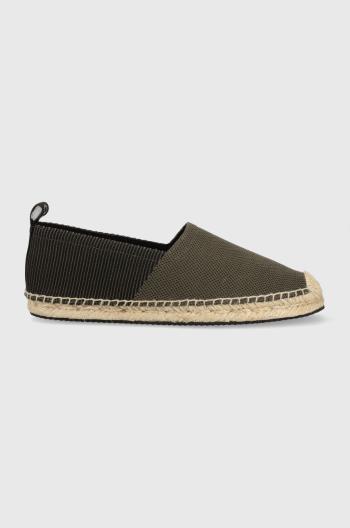 Espadrilky HUGO Sannes Slon zelená barva