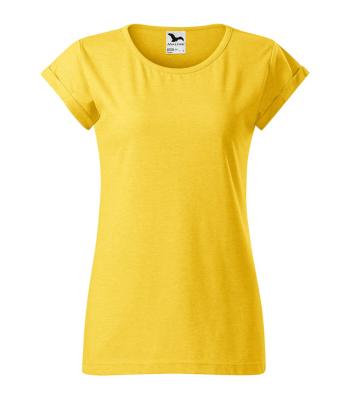 MALFINI Dámské tričko Fusion - Žlutý melír | L