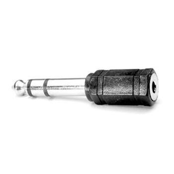 Audio redukce, Jack (6.3mm) samec - Jack (3.5mm) samice, stereo, černá