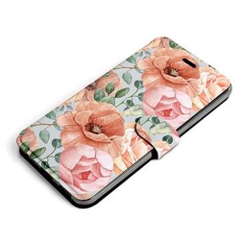 Mobiwear Flip pouzdro pro Samsung Galaxy S22 Ultra - MP02S Pastelové květy (5904808018081)